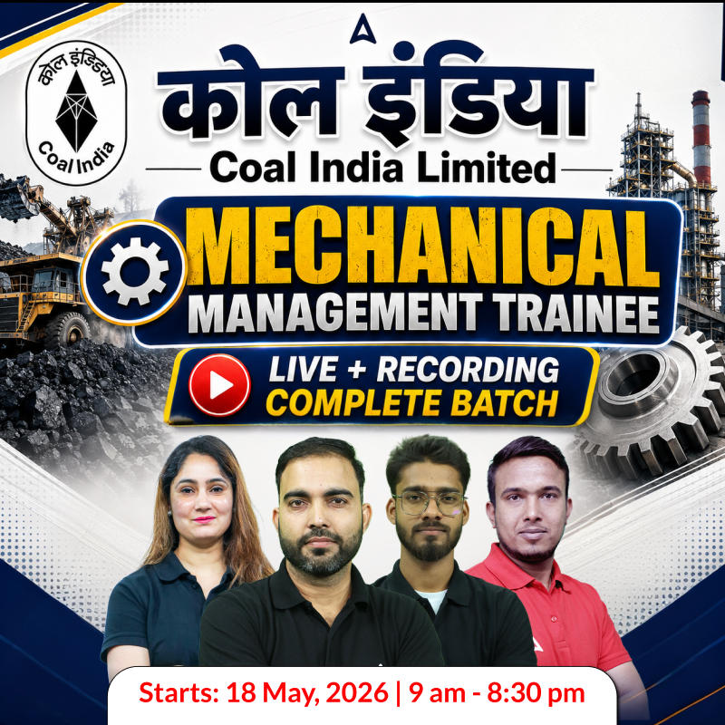 कोल इंडिया  : Coal India Limited | Mechanical Engineering 2026 | Complete Live + Recorded Batch By Adda 247