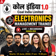 कोल इंडिया : Coal India Limited | Electronics Engineering 2026 | Complete Live + Recorded Batch By Adda 247
