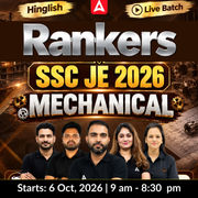 Rankers  : SSC JE Mechanical Engineering 2026 | Live Batch + with eBooks + Test Series | Hinglish Online Live Classes By Adda247