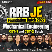 RRB JE Mechanical Engineering 2026 | Live Batch + Test Series + eBooks | Hinglish Online Live Classes By Adda247