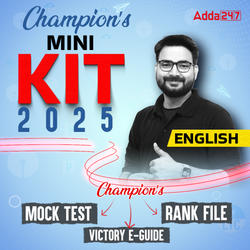 Champion's Mini Kit | Reasoning Foundation Batch for 2025 Bank Exams| Pre + Mains | English Medium