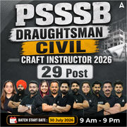 PSSSB Draughtsman Civil Craft Instructor 2026 | 29 Post | Bilingual | Live Class