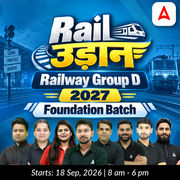 Railway Group D  2027 - Rail उड़ान Foundation Batch with test Series and ebook  | Hinglish | Online Live Classes By Adda247