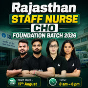 Rajasthan staff nurse : CHO Foundation Batch | Online Live + Recorded batch by Adda247