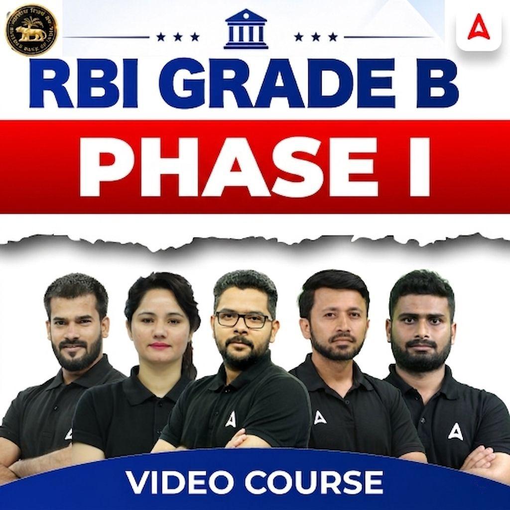 RBI GRADE B | Phase I | Complete Video Course by Adda247
