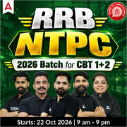 RRB NTPC 2026 Batch for CBT 1+ 2 Live Batch | Bilingual | Online Live Classes by Adda 247