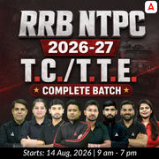 RRB NTPC - T.C./T.T.E. 2026 - 27 Complete Batch | Hinglish | Online Live Classes By Adda247