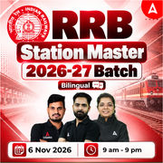 RRB Station Master 2026-27 Batch | Bilingual | Online Live Classes By Adda247