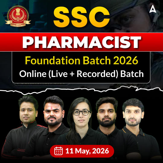 SSC Pharmacist Foundation Batch 2026 Online (Live + Recorded) Batch by Adda247