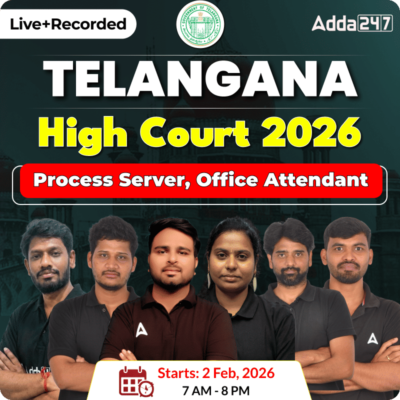 Telangana High Court 2026 | for Process Server, Office Attendant | Online Classes By Adda247 | Online Live Classes by Adda 247