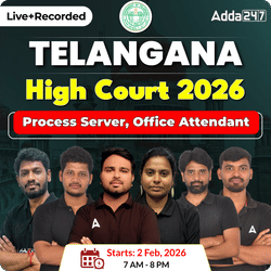 Telangana High Court 2026 | for Process Server, Office Attendant | Online Classes By Adda247 | Online Live Classes by Adda 247