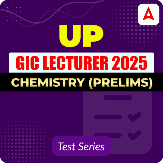 UP GIC Lecturer Chemistry Mock Test 2025