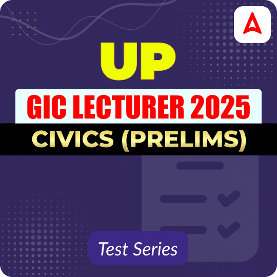 UP GIC Lecturer Civics Mock Test 2025
