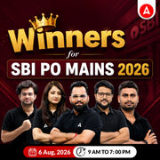 Winners for SBI PO Mains 2026 | Online Live Classes by Adda 247