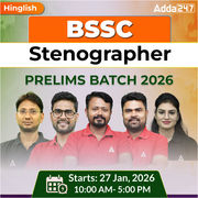 BSSC Stenographer Prelims Foundation Batch 2026 | Hinglish | Online Live Class By Adda247