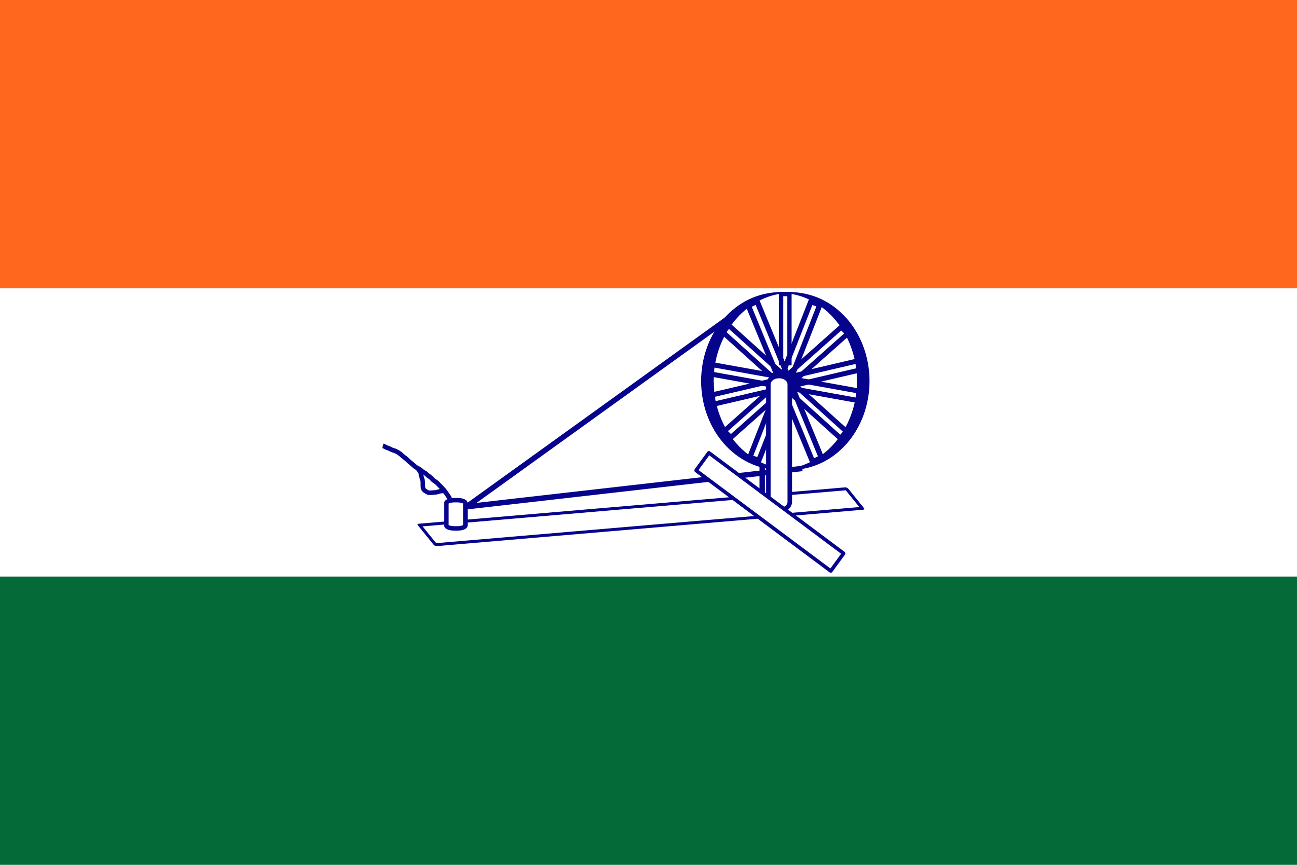 Khadi "tricolour ashok chakra" Indian flag