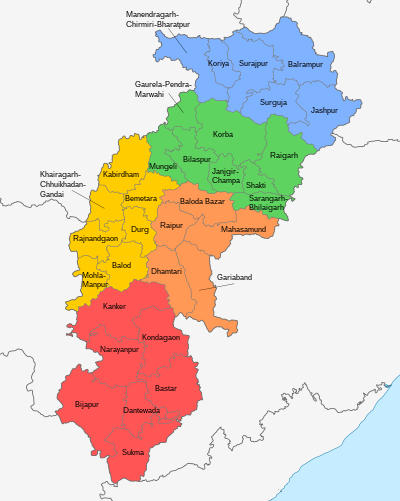List of districts of Chhattisgarh - Wikipedia