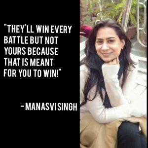 Manasvi Singh Pratihar Selected in IBPS PO 2019 Says “They’ll win everyday battle but not your’s because that meant for you to win”
