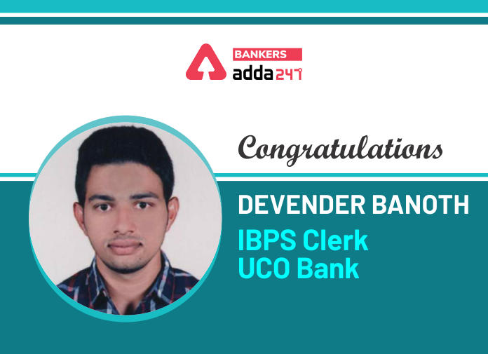 Success Story of Devender Banoth Selected as Clerk in UCO Bank_40.1