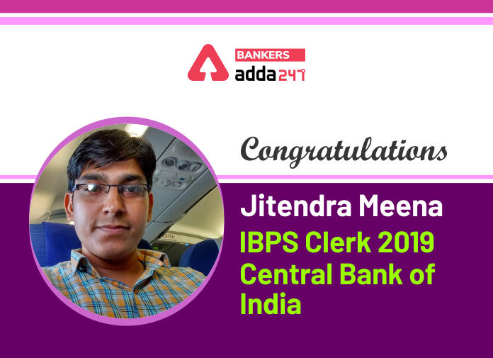 Success Story of  Jitendra Meena Selected as IBPS Clerk in Central Bank of India_40.1