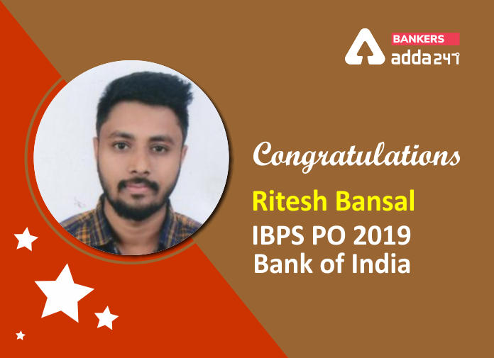 Success Story of Ritesh Bansal Selected as IBPS PO in Bank of India_40.1
