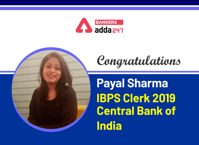 Success Story of  Payal Sharma Selected as IBPS Clerk in Central Bank of India_40.1
