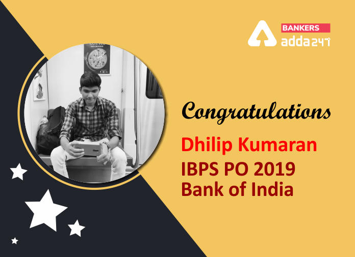 Success Story of Dhilip Kumaran Selected as IBPS PO in Bank of India_40.1