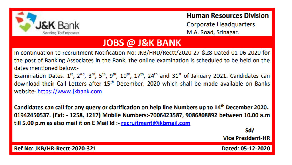 J&K Bank PO Exam Date 2020 out: Prelims Exam to be Held in Nov-Dec_3.1