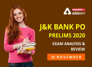 J&K Bank PO exam analysis for 25 Nov 2020: Check  J&K Bank exam review