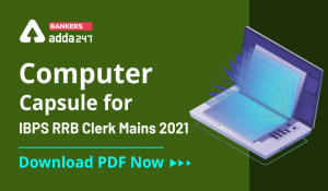 Computer Capsule for IBPS RRB Clerk Mains 2021: Download PDF Now