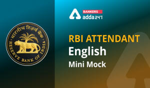 English Language Quiz for Rbi Attendant  2021- 02nd March