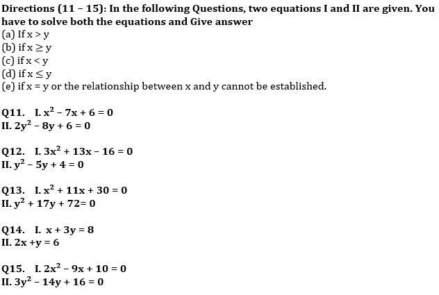 Quadratic Equations Basic Quantitative Aptitude Quiz for All Banking Exams- 04th May |_5.1