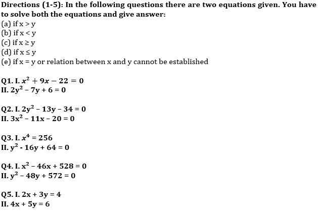 Quadratic Equations Basic Quantitative Aptitude Quiz for All Banking Exams- 04th May |_3.1