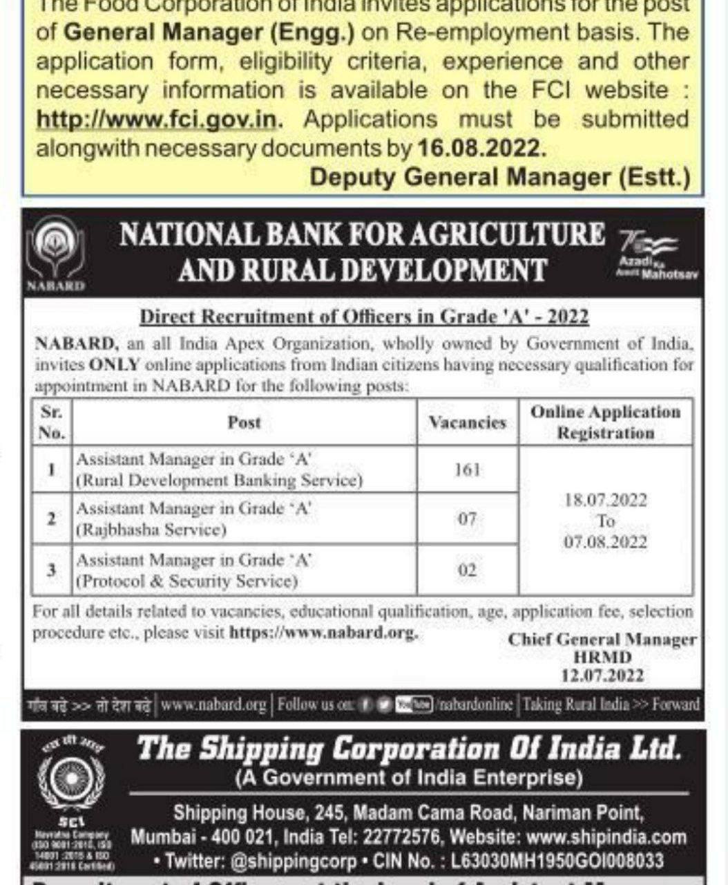 NABARD Grade A Notification 2022 Out For 170 Assistant Manager(AM) Posts_50.1