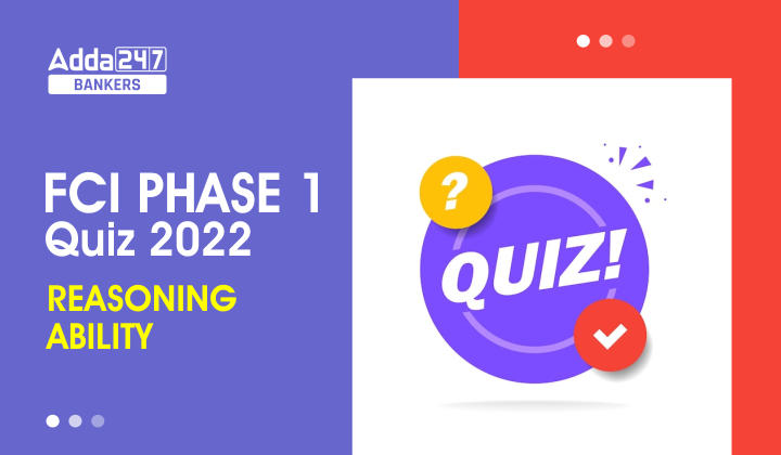 Reasoning Ability Quiz For FCI Phase I 2022- 3rd November_40.1