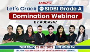 SIDBI Grade A Domination Webinar By Adda247 on 22nd December At 5:00 PM