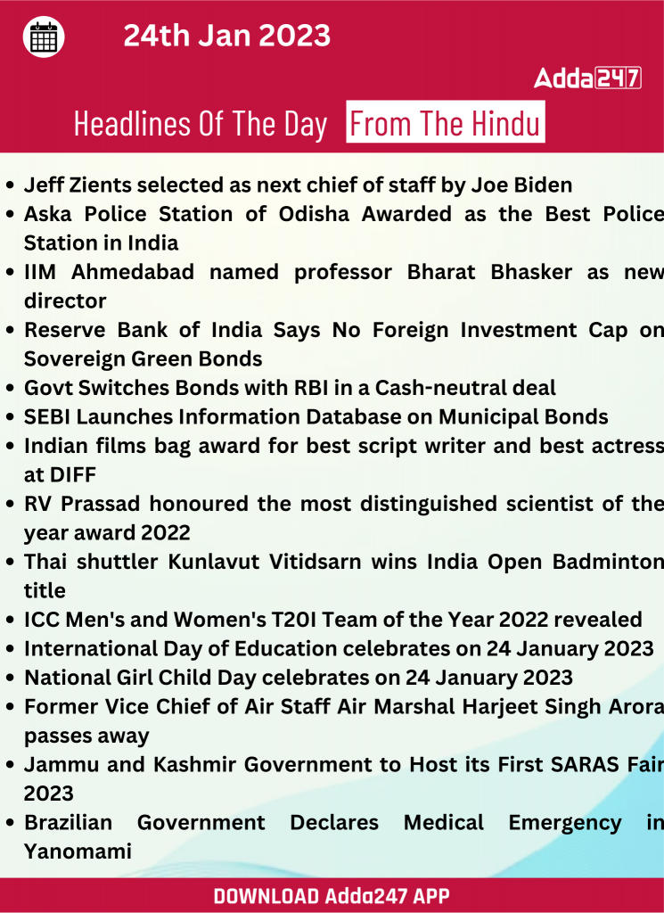 Daily Current Affairs 24th January 2023_25.1