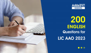 200 English Questions for LIC AAO 2023