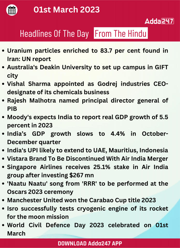Daily Current Affairs 1st March 2023_23.1