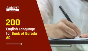 200 English Questions for Bank of Baroda AO