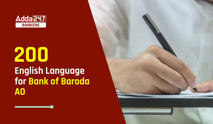 200 English Questions for Bank of Baroda AO |_40.1
