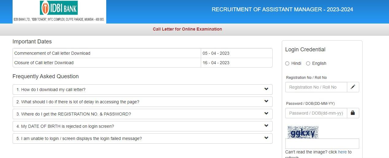 IDBI Assistant Manager Admit Card 2023 Out, Direct Link to Download Call Letter_3.1