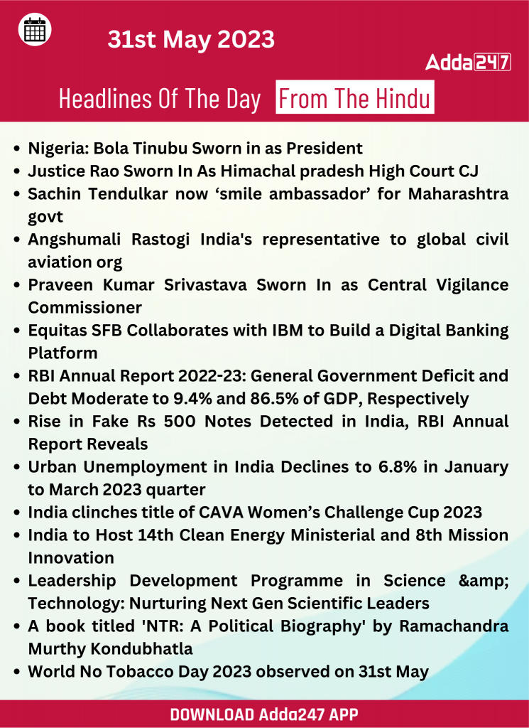 Daily Current Affairs 31st May 2023_17.1