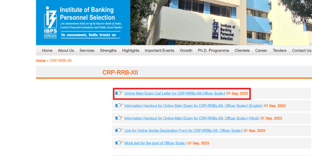 IBPS RRB PO Mains Admit Card 2023 Out, Download Officer Scale 1 Admit Card_70.1