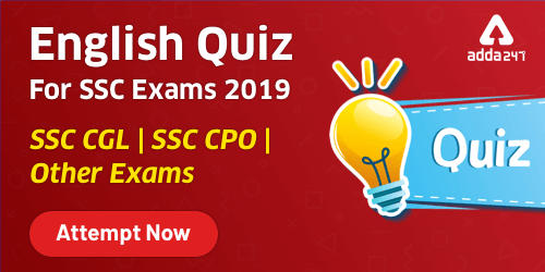 English Error Detection Quiz For SSC Exams 2019: 30 September_50.1