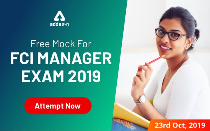 Free Mock For FCI Manager Exam 2019_40.1