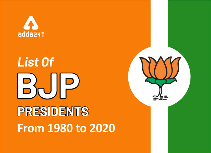 List Of BJP Presidents From 1980 to 2020_40.1