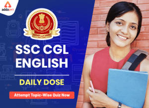 English Quiz For SSC CGL Exam: 4th January 2020 for Filler Questions_40.1