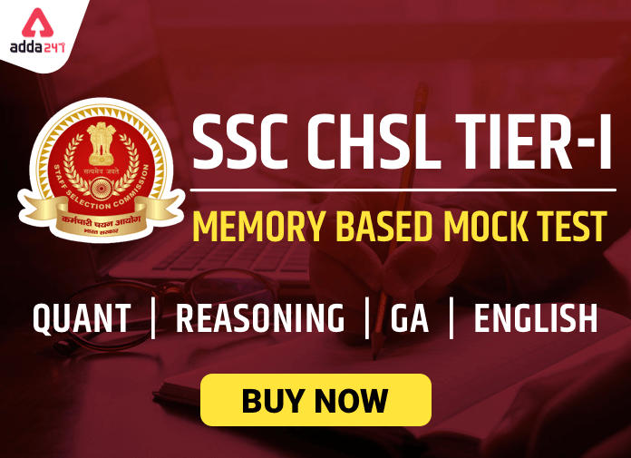 SSC CHSL Tier 1 Memory Based Mock Test; Buy Now_40.1