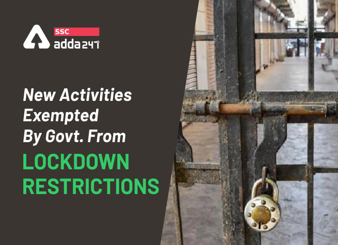Exemption in Lockdown by Govt. : Lockdown Exemption List_40.1